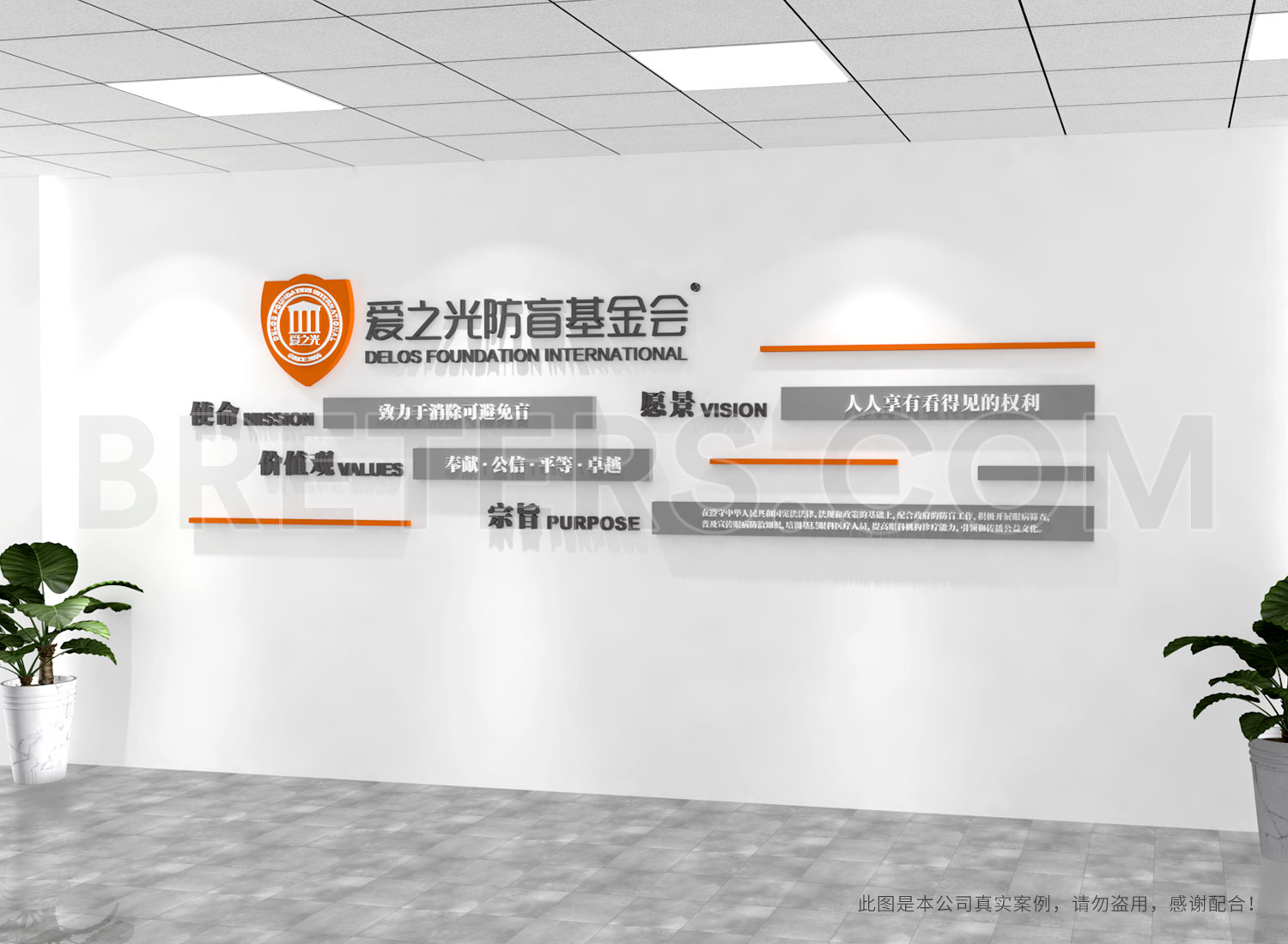 愛(ài)之光防盲基金會(huì)文化墻